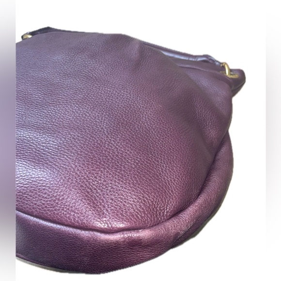 Marc by Marc Jacobs Classic Q Hillier Burgundy Leather Hobo Shoulder Bag - Picture 7 of 16